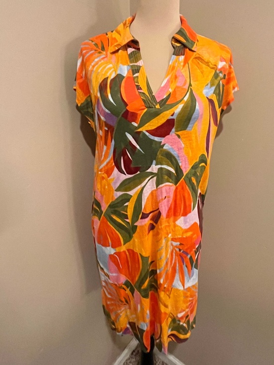 C&C California Other - C&C California Orange Tropical Leaf Print Swim Cover-Up